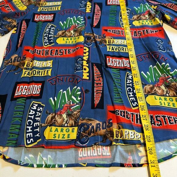 Zara Short Sleeve Button Down Printed Shirt Large - Picture 7 of 7